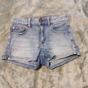 High rise jean shorts